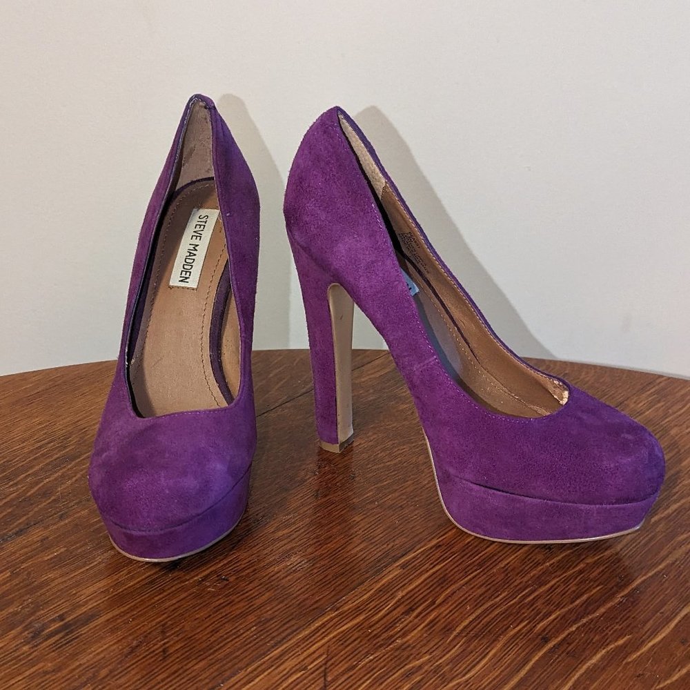 Purple Steve Madden Platform Heels